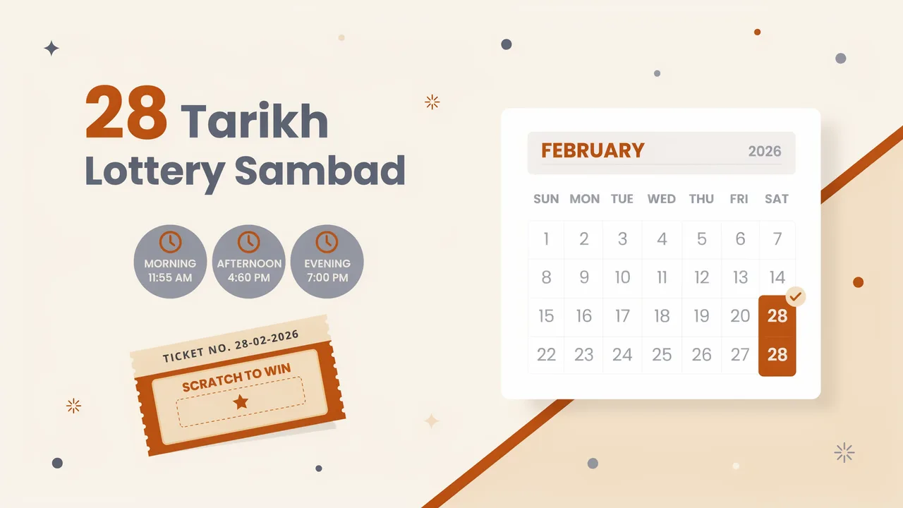 28 Tarikh Lottery Sambad – 28 Date Dear Lottery Result 1 PM, 6 PM, 8 PM (PDF)